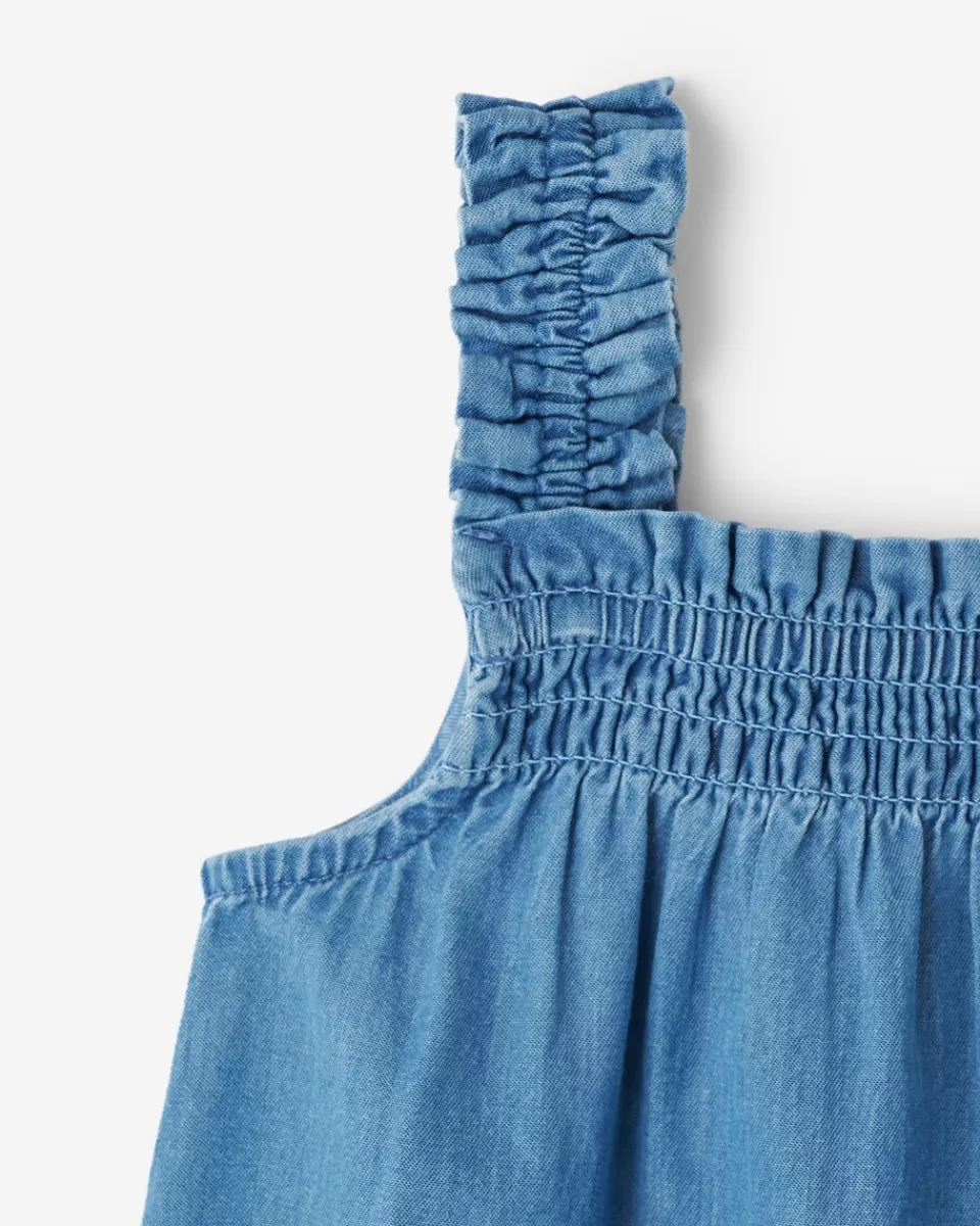 baby_chambray_smocked_dress_2.webp Roots Baby Chambray Smocked Dress WASHED INDIGO Flash Sale