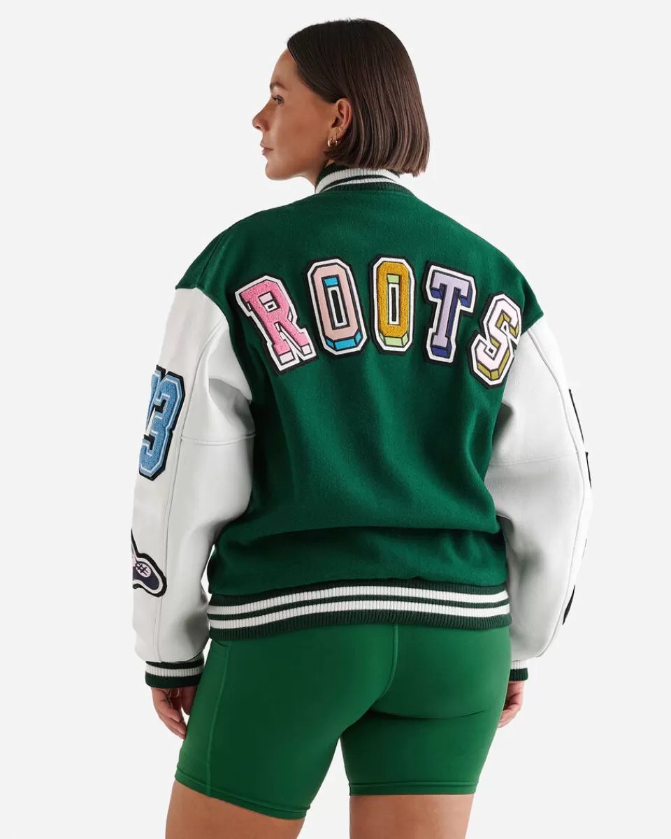 barbie_x_roots__varsity_jacket_3.webp Roots Barbie™ X 65 Varsity Jacket PINE GROVE Shop
