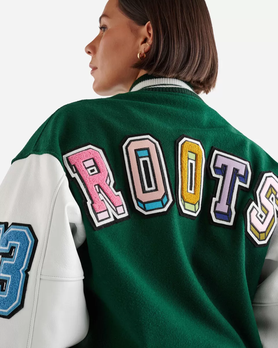 barbie_x_roots__varsity_jacket_5.webp Roots Barbie™ X 65 Varsity Jacket PINE GROVE Shop