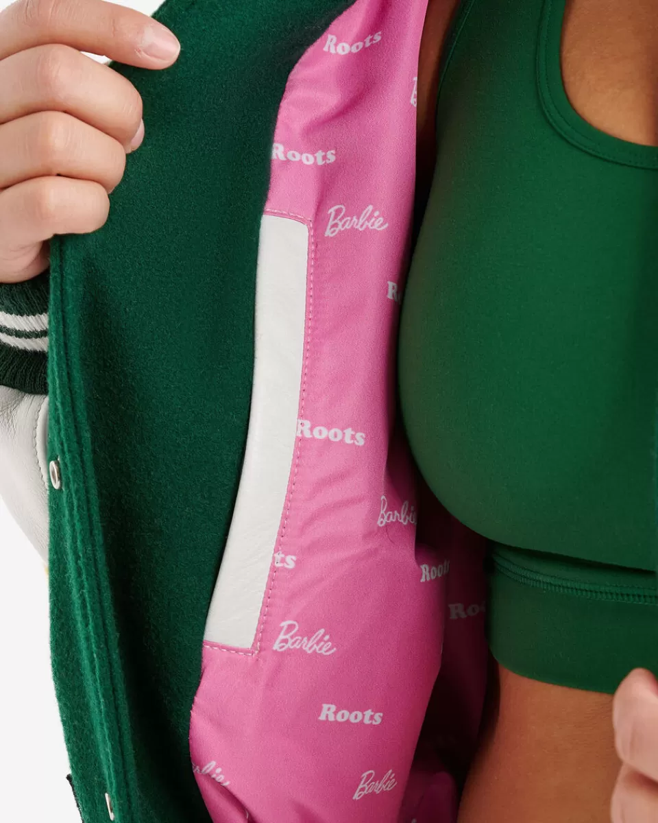 barbie_x_roots__varsity_jacket_6.webp Roots Barbie™ X 65 Varsity Jacket PINE GROVE Shop