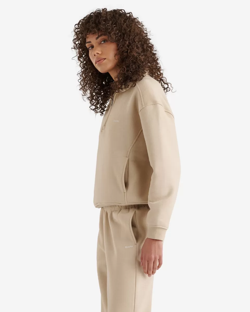 cloud_half_zip_sweatshirt_2.webp Roots Cloud Half Zip Sweatshirt IRISH CREAM Store