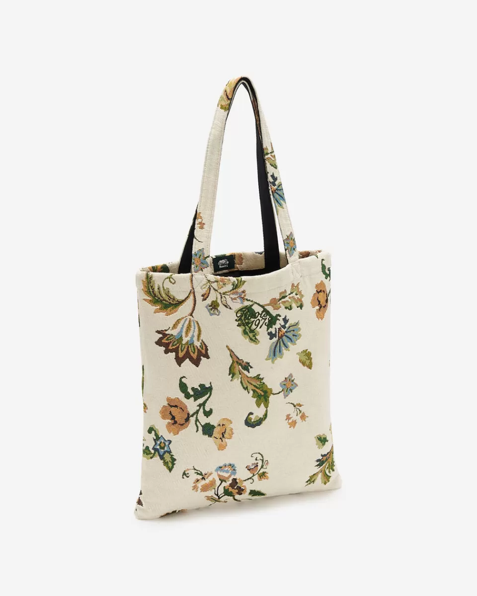 dinner_club_jacquard_tote_3.webp Roots Dinner Club Jacquard Tote SNOWDRIFT WHITE Store