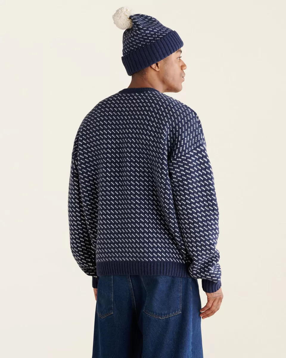 falling_snow_oversized_crew_3.webp Roots Falling Snow Oversized Crew NAVY Cheap