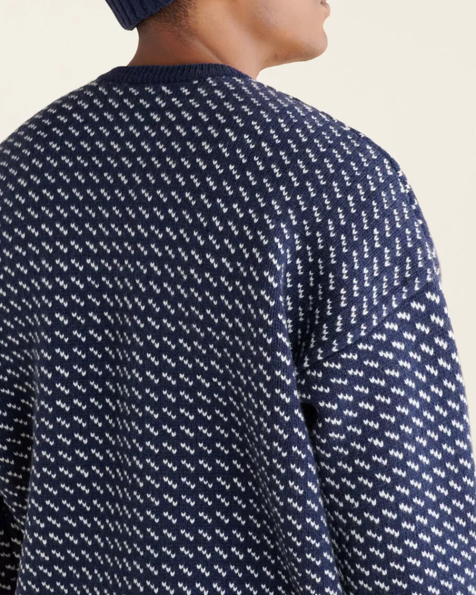 falling_snow_oversized_crew_6.webp Roots Falling Snow Oversized Crew NAVY Cheap