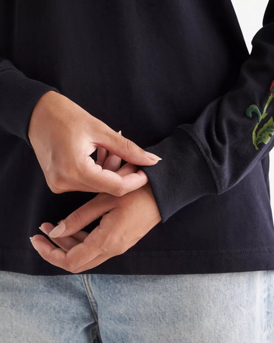 floral_long_sleeve_tshirt_4.webp Roots Floral Long Sleeve T-Shirt BLACK Cheap