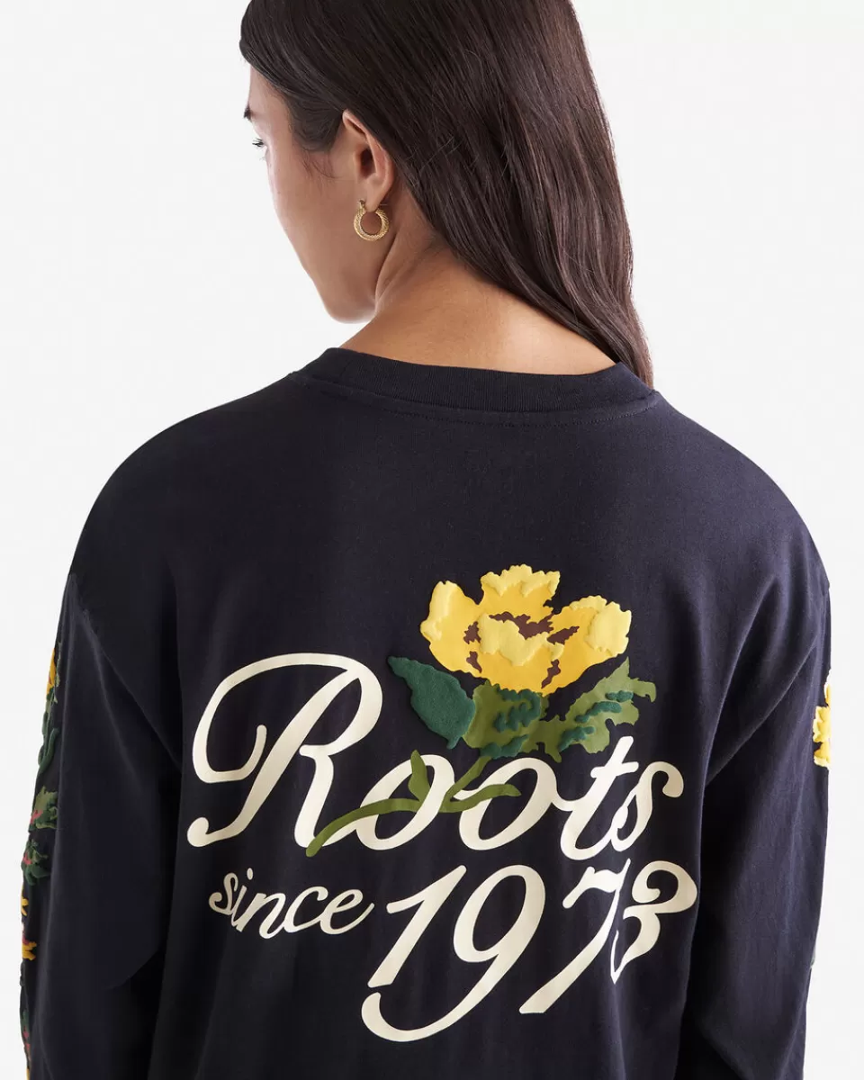 floral_long_sleeve_tshirt_5.webp Roots Floral Long Sleeve T-Shirt BLACK Cheap
