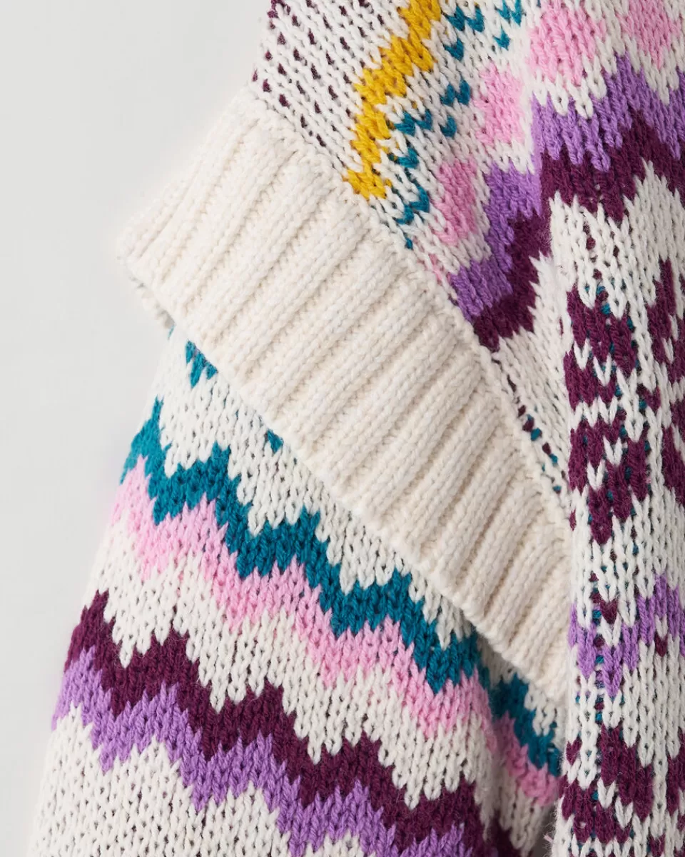 girls_fair_isle_sweater_dress_3.webp Roots Girls Fair Isle Sweater Dress WHITE MIX Best Sale