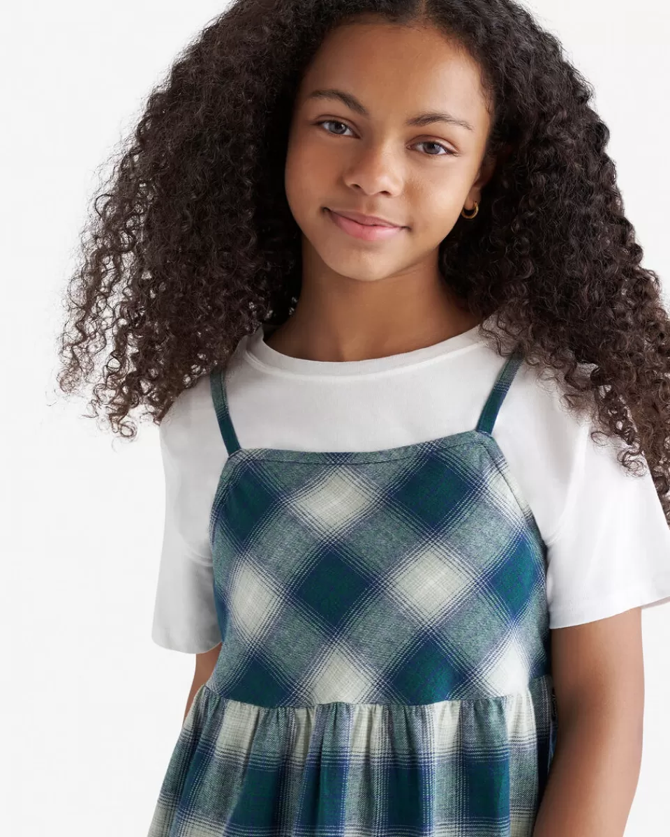 girls_plaid_slip_dress_2.webp Roots Girls Plaid Slip Dress TRUE NAVY Shop
