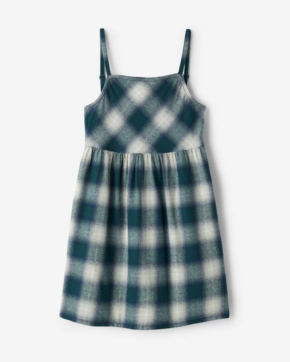 girls_plaid_slip_dress_3.webp Roots Girls Plaid Slip Dress TRUE NAVY Shop