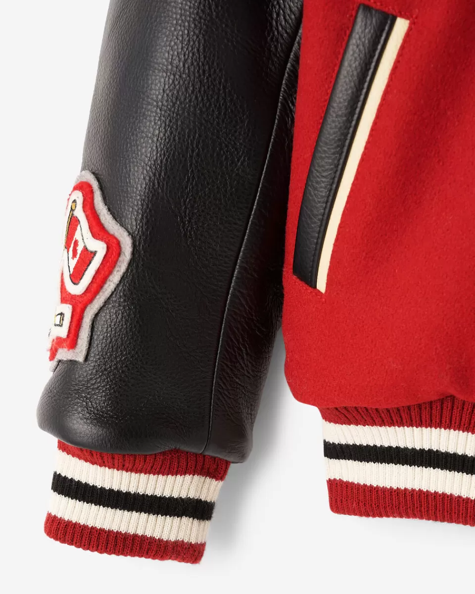 kids_hockey_varsity_jacket_5.webp Roots Kids Hockey Varsity Jacket CARDINAL RED Sale