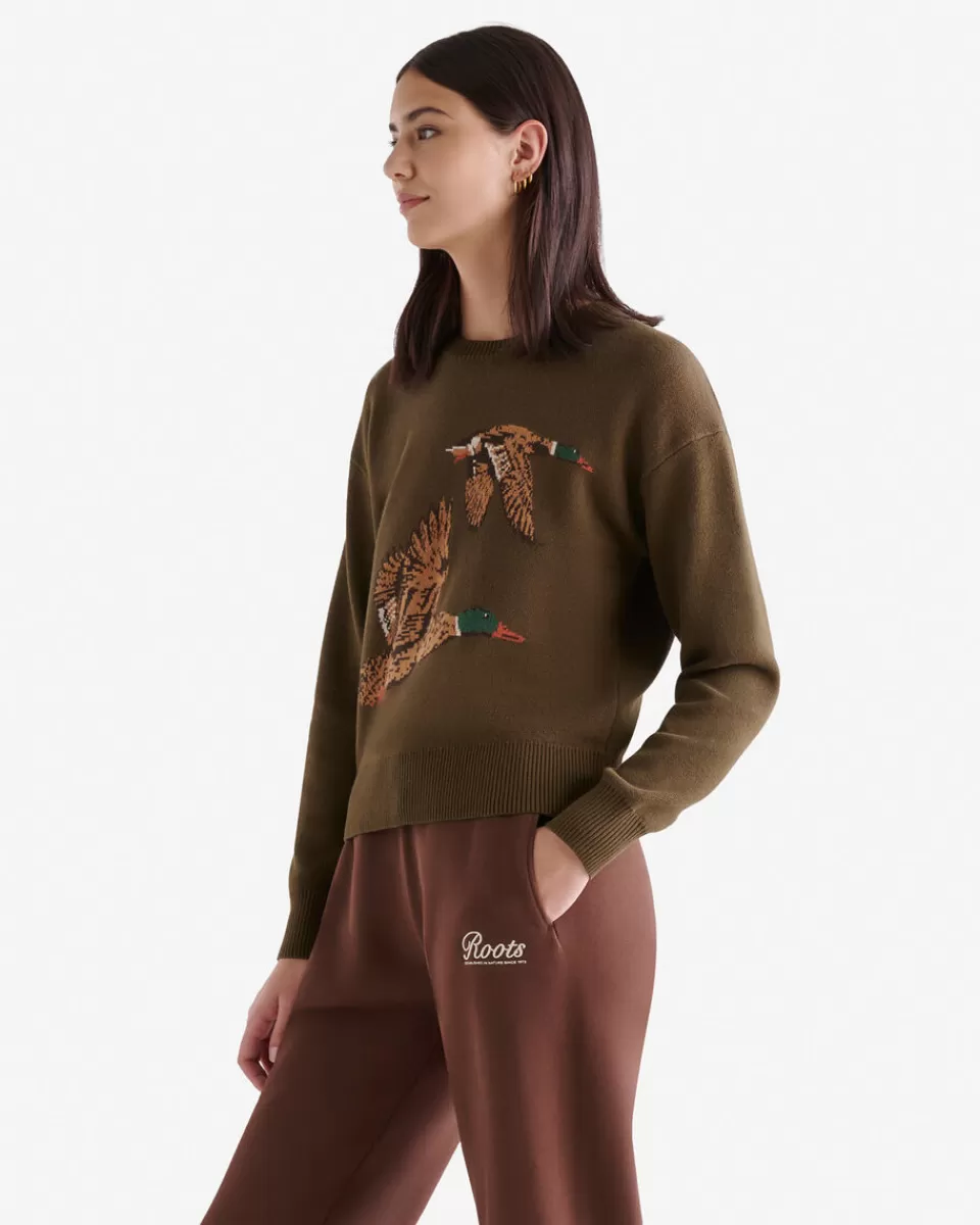 marshland_crew_neck_sweater_2.webp Roots Marshland Crew Neck Sweater DEEP OLIVE Store