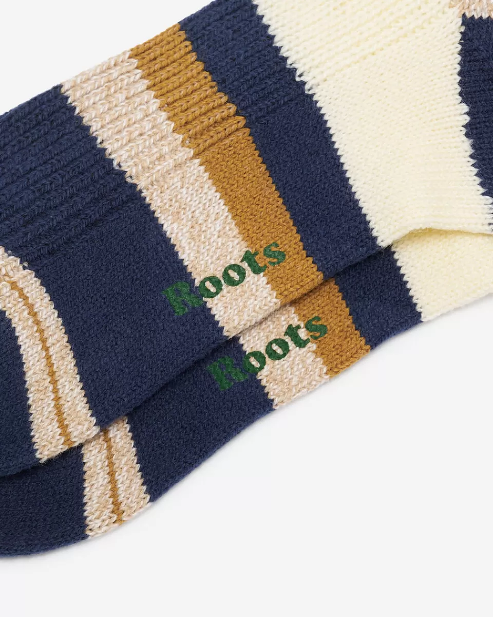 mens_elemental_dinner_stripe_sock_2.webp Roots Mens Elemental Dinner Stripe Sock TANNERY BROWN MIX Shop