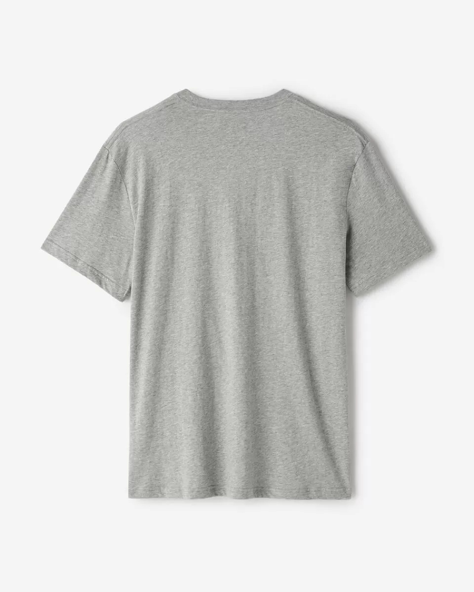 Roots Mens Sport Heritage T-Shirt GREY MIX Flash Sale