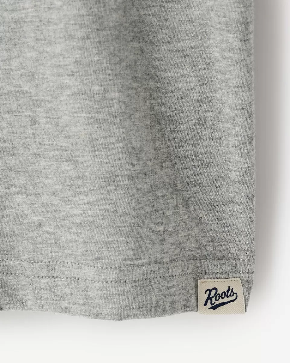 Roots Mens Sport Heritage T-Shirt GREY MIX Flash Sale
