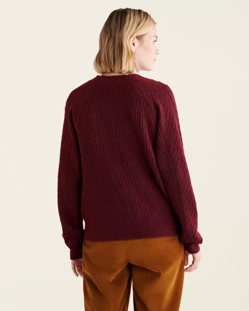 merrick_pointelle_sweater_3.webp Roots Merrick Pointelle Sweater WINDSOR WINE Flash Sale