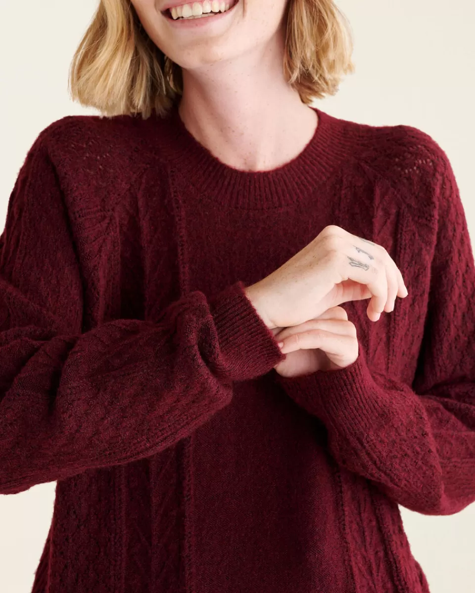 merrick_pointelle_sweater_4.webp Roots Merrick Pointelle Sweater WINDSOR WINE Flash Sale