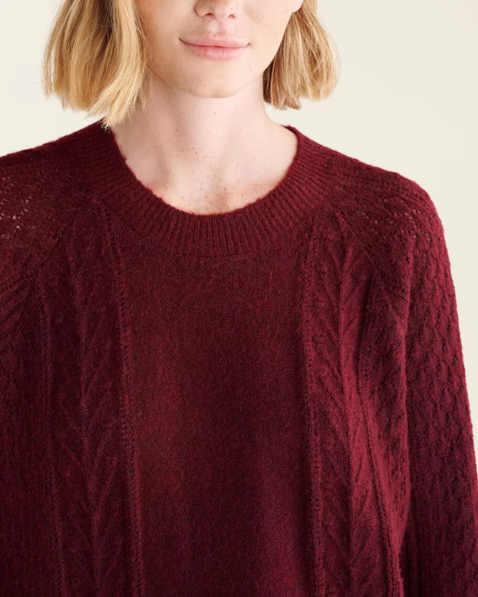 merrick_pointelle_sweater_6.webp Roots Merrick Pointelle Sweater WINDSOR WINE Flash Sale