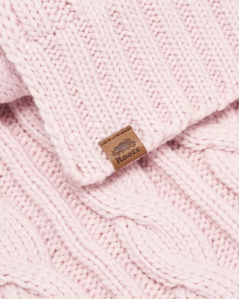 olivia_cable_scarf_2.webp Roots Olivia Cable Scarf BALLET SLIPPER Outlet