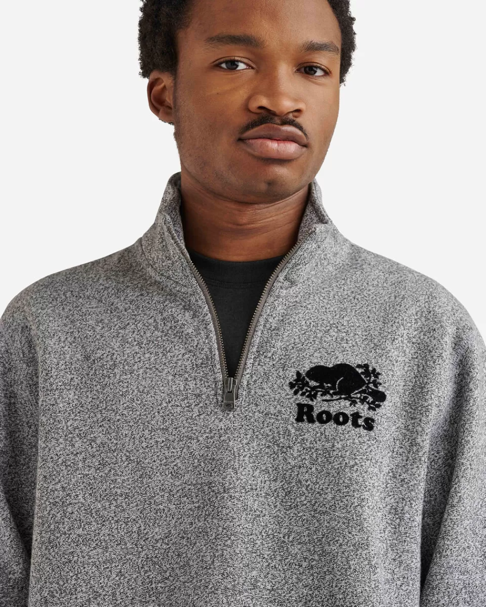 organic_original_half_zip_stein_4-2.webp Roots Organic Original Half Zip Stein SALT & PEPPER Best Sale