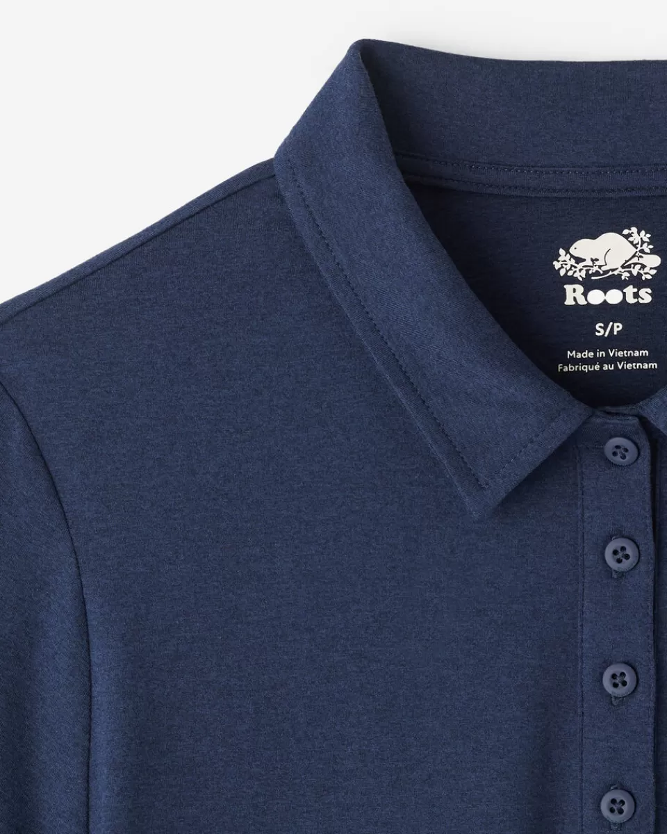 renew_short_sleeve_polo_2.webp Roots Renew Short Sleeve Polo NAVY BLAZER MIX Cheap