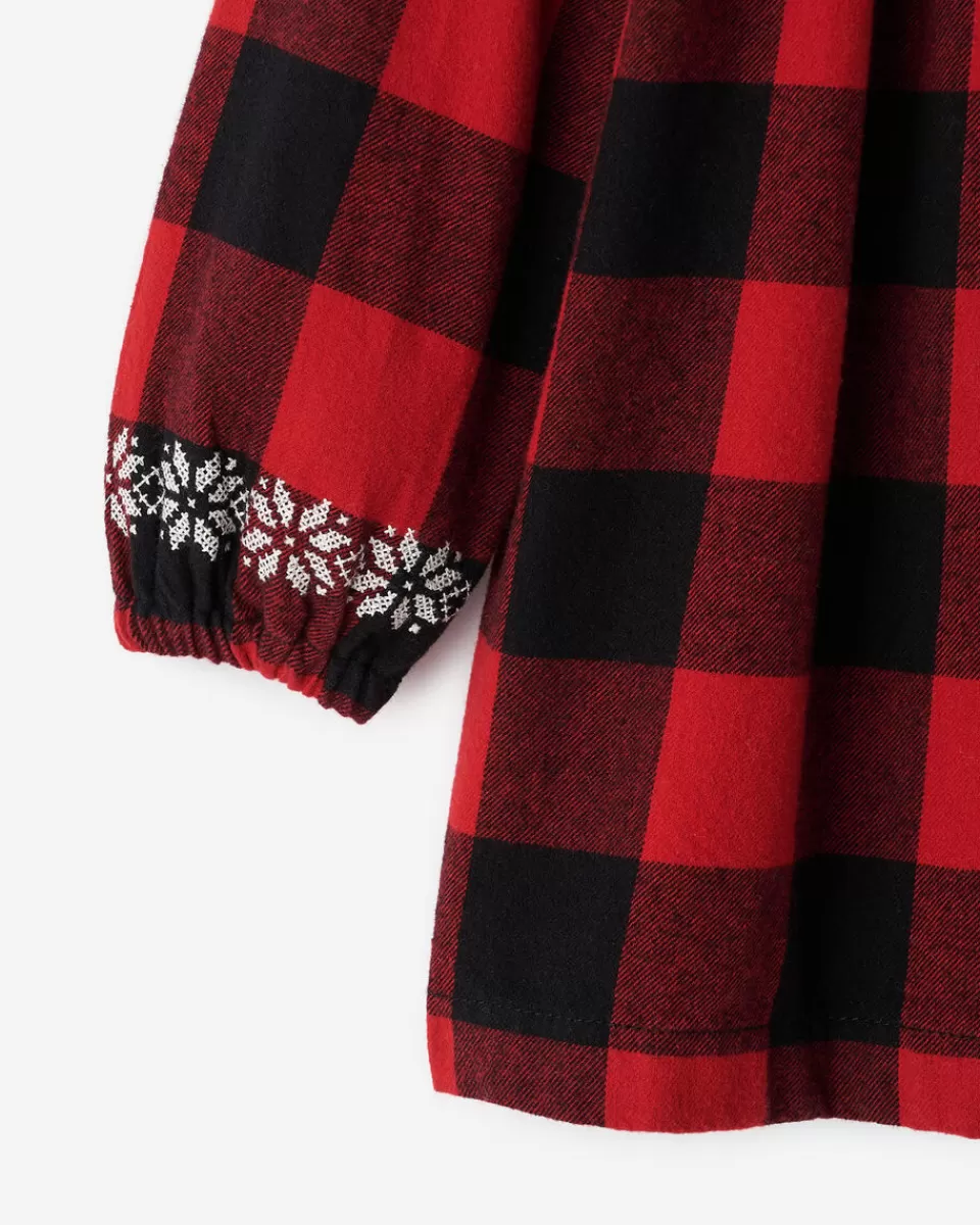 toddler_girls_babydoll_park_plaid_dress_4.webp Roots Toddler Girls Babydoll Park Plaid Dress CABIN RED Clearance