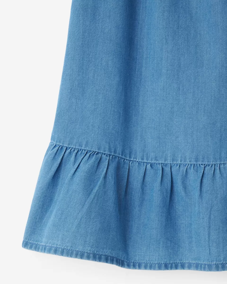 toddler_girls_chambray_ruffle_dress_4.webp Roots Toddler Girls Chambray Ruffle Dress WASHED INDIGO New